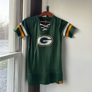 Greenbay packers Green Lace-Up Jersey